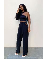 Rebellious Fashion - Waist Cut Out Wide Leg Trousers - Lyst