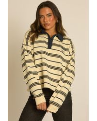 Rebellious Fashion - Stripe Long Sleeve Rugby Top - Lyst