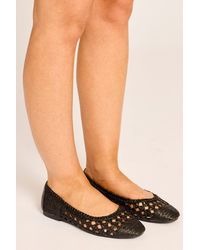 Rebellious Fashion - Woven Raffia Ballet Flats - Lyst