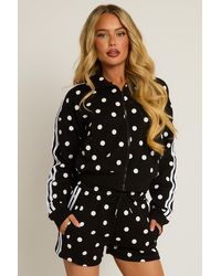 Rebellious Fashion - Zip Through Jacket And Shorts Co-Ord Set - Lyst