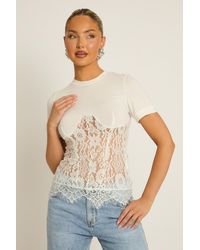 Rebellious Fashion - Lace Corset T-Shirt - Lyst