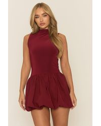 Rebellious Fashion - High Neck Puffball Mini Dress - Lyst