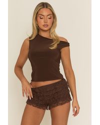 Rebellious Fashion - Lace Frill Micro Shorts - Lyst