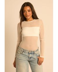 Rebellious Fashion - Mesh Long Sleeve Bodysuit - Lyst