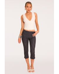 Rebellious Fashion - Bengaline Split Hem Capri Pants - Lyst