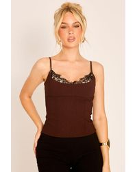 Rebellious Fashion - Bengaline Lace Trim Corset Top - Lyst