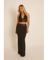 Rebellious Fashion - Lace Detail Top And Maxi Skirt Co-Ord Set - Lyst