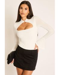 Rebellious Fashion - High Neck Long Sleeve Bodysuit - Lyst