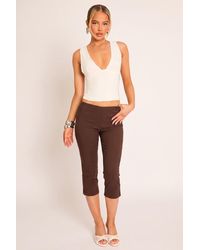 Rebellious Fashion - Bengaline Split Hem Capri Pants - Lyst