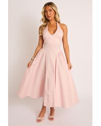 Rebellious Fashion - Halterneck Drop Waist Midaxi Dress - Lyst