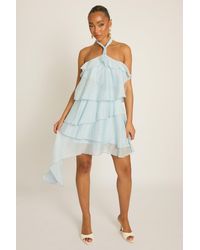 Rebellious Fashion - Ruffle Halterneck Mini Dress - Lyst