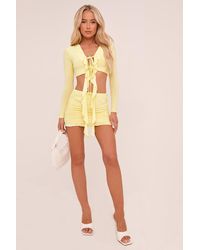 Rebellious Fashion - Frill Detail Cropped Top & Mini Skirt Co-Ord Set - Lyst