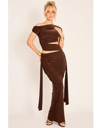 Rebellious Fashion - One Shoulder Cut Out Drape Mini Dress - Lyst
