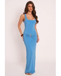 Rebellious Fashion - Trim Detail Scoop Neck Maxi Dress - Lyst