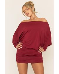 Rebellious Fashion - Batwing Bardot Mini Dress - Lyst