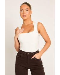 Rebellious Fashion - Square Neck Basic Bodysuit - Lyst