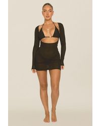 Rebellious Fashion - Semi Sheer Long Sleeve Reversible Beach Dress - Lyst