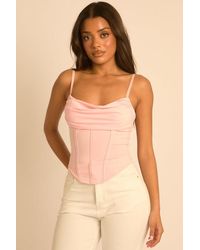 Rebellious Fashion - Drape Detail Corset Top - Lyst