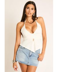 Rebellious Fashion - Plunge Halterneck Top - Lyst