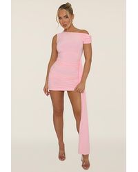Rebellious Fashion - Slinky Off Shoulder Drape Mini Dress - Lyst