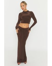 Rebellious Fashion - Long Sleeve Top And Drape Maxi Skirt Co-Ord Set - Lyst