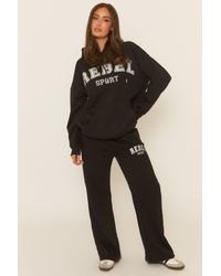 Rebellious Fashion - Rebel Sport Wide Leg Joggers - Lyst