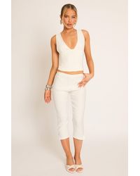 Rebellious Fashion - Bengaline Split Hem Capri Pants - Lyst