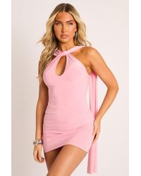 Rebellious Fashion - Scarf Neck Mini Dress - Lyst