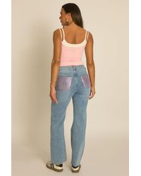Rebellious Fashion - Mid Stretch Hotfix Pocket Detail Jeans - Lyst