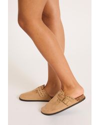 Rebellious Fashion - Faux Suede Stud Detail Mules - Lyst