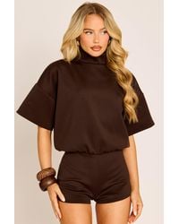 Rebellious Fashion - Open Back Micro Playsuit - Lyst