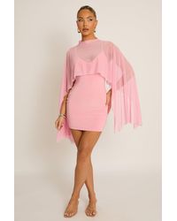 Rebellious Fashion - Cape Detail Mini Dress - Lyst