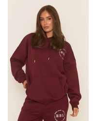 Rebellious Fashion - Wine Rebel Sport Oversized Hoodie - Lyst