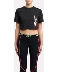 Reebok - Id Train Cropped Graphic T-Shirt - Lyst