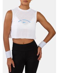 Reebok - Lux Cropped Graphic Tank - Lyst
