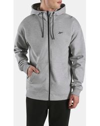 Reebok - Athlete Double Knit Full Zip Hoodie - Lyst
