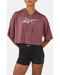Reebok - Lab Cropped Hoodie - Lyst