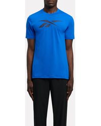 Reebok - Id Train Logo Stretch Tech T-Shirt - Lyst