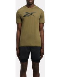 Reebok - Id Train Logo Stretch Tech T-Shirt - Lyst