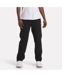 Reebok - Id Leg Logo Open Hem Fleece Joggers - Lyst