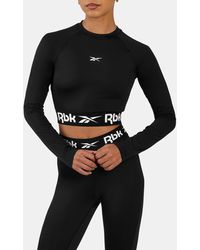 Reebok - Id Train Cutout Long Sleeve Top - Lyst