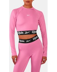 Reebok - Id Train Cutout Long Sleeve Top - Lyst