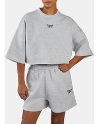 Reebok - Wardrobe Essentials Cropped T-Shirt - Lyst
