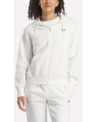 Reebok - Small Vector Full Zip Sweatshirt - Lyst