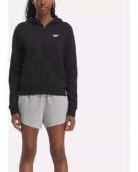 Reebok - Identity Small Logo Fleece Full-zip Sweatshirt - Lyst