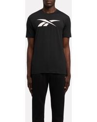 Reebok - Id Train Logo Stretch Tech T-Shirt - Lyst