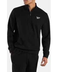 Reebok - Pull À Fermeture Éclair Quart De Zip Avec Logo, Taille - Lyst