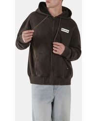 Reebok - Alt Sport Relaxed Full Zip Fleece Hoodie - Lyst