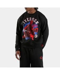 Reebok - Allen Iverson Relaxed Brushed Fleece Graphic Sweatshirt - Lyst