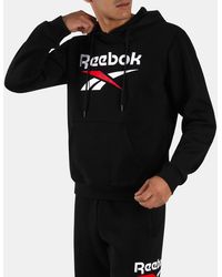 Reebok - Id 2-Color Logo Fleece Hoodie - Lyst
